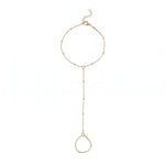 7.5" + 1" 18 Karat Gold PVD Stainless Steel Satellite Hand Chain