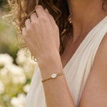 6.5" + 2" 18 Karat Gold PVD Stainless Steel CZ Curb Chain Bracelet