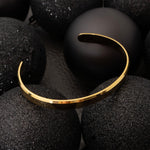 18 Karat Gold PVD Stainless Steel Polished Cuff Bracelet