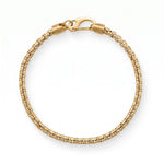 8.5" 4mm 18 Karat Gold PVD Stainless Steel Rounded Box Chain Men's Bracelet