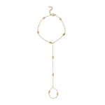 7.5" + 1" 18 Karat Gold PVD Stainless Steel Oval Orbit Hand Chain