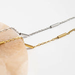 6.5" + 1" Stainless Steel Satellite Bar Bracelet