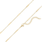 16" + 2" 18 Karat Gold PVD Stainless Steel Satellite Bar Necklace
