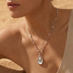 Stainless Steel Imitation Pearl and Shell 3D Charm
