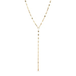 15" 18 Karat Gold PVD Stainless Steel Coffee Chain Y-Drop Necklace