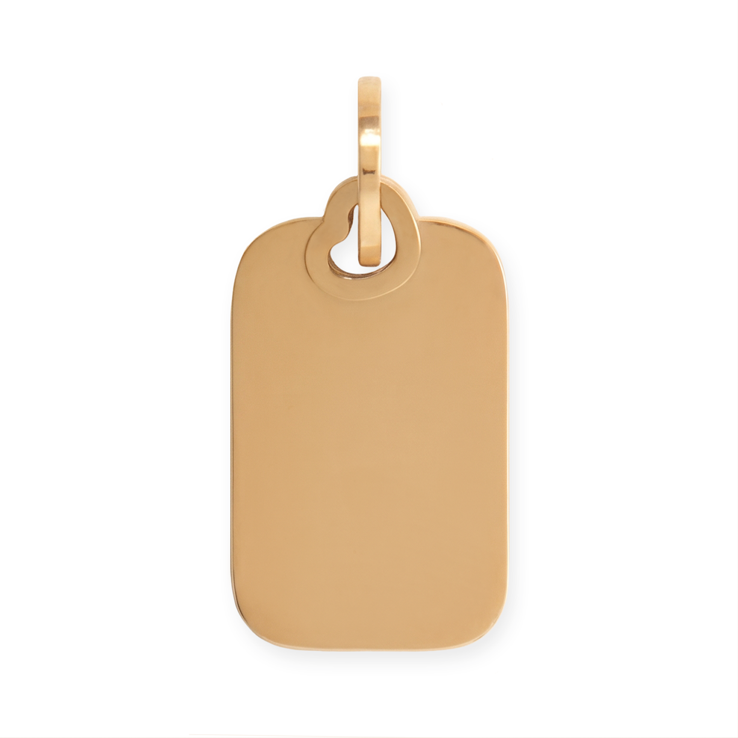 18 Karat Gold PVD Stainless Steel Engravable Rectangle Tag Charm