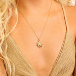 18 Karat Gold PVD Stainless Steel Mystic Sun Charm