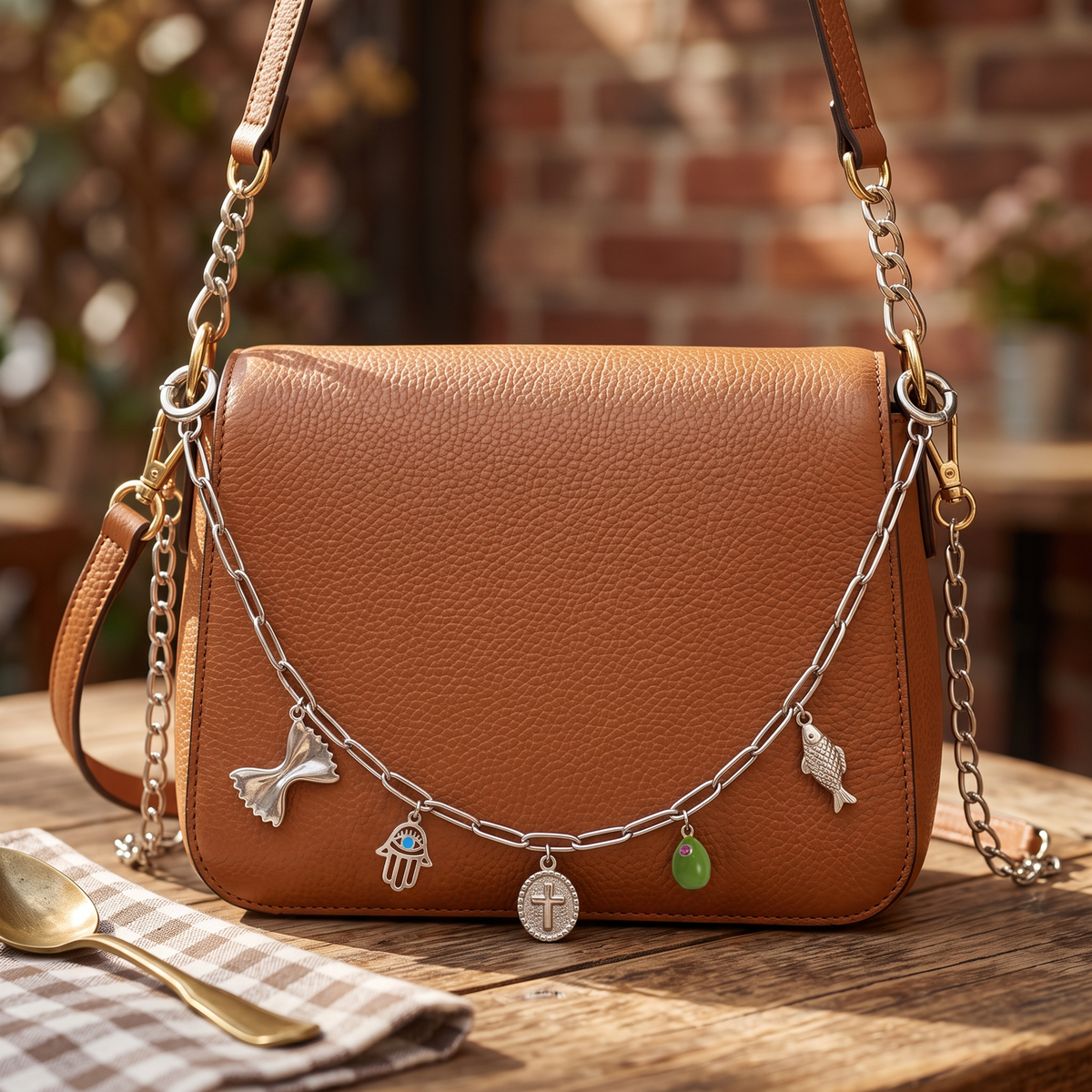 9" Stainless Steel Paperclip Bag Chain