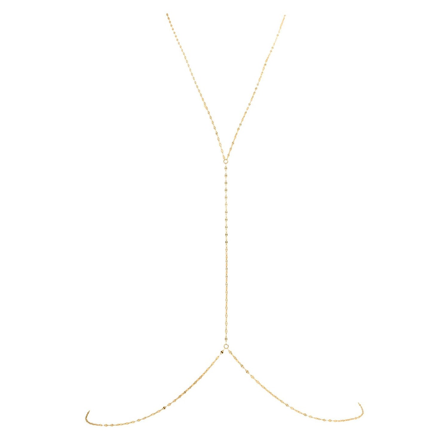 18 Karat Gold PVD Stainless Steel Coffee Chain Link Body Chain