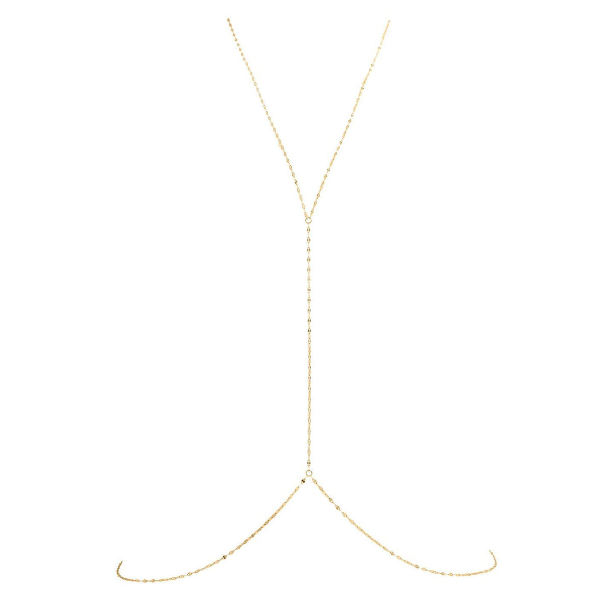 18 Karat Gold PVD Stainless Steel Coffee Chain Link Body Chain