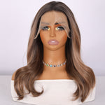 Brown Gradient Wavy Synthetic Lace Front Wig