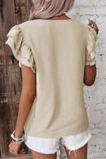 Seaside Ruffle Sleeve Blouse