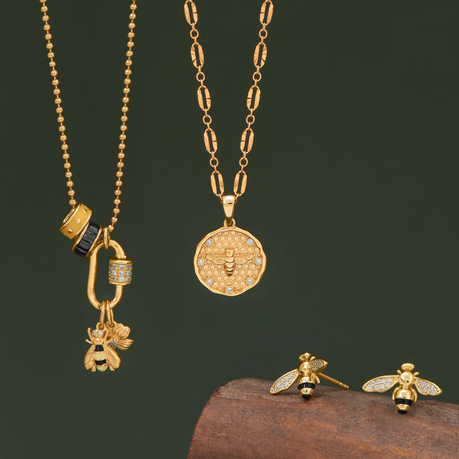 Buzzin' Beauty! 18" 14 Karat Gold Plated Charm Necklace