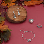 Oxidized Leaf Design Ring
