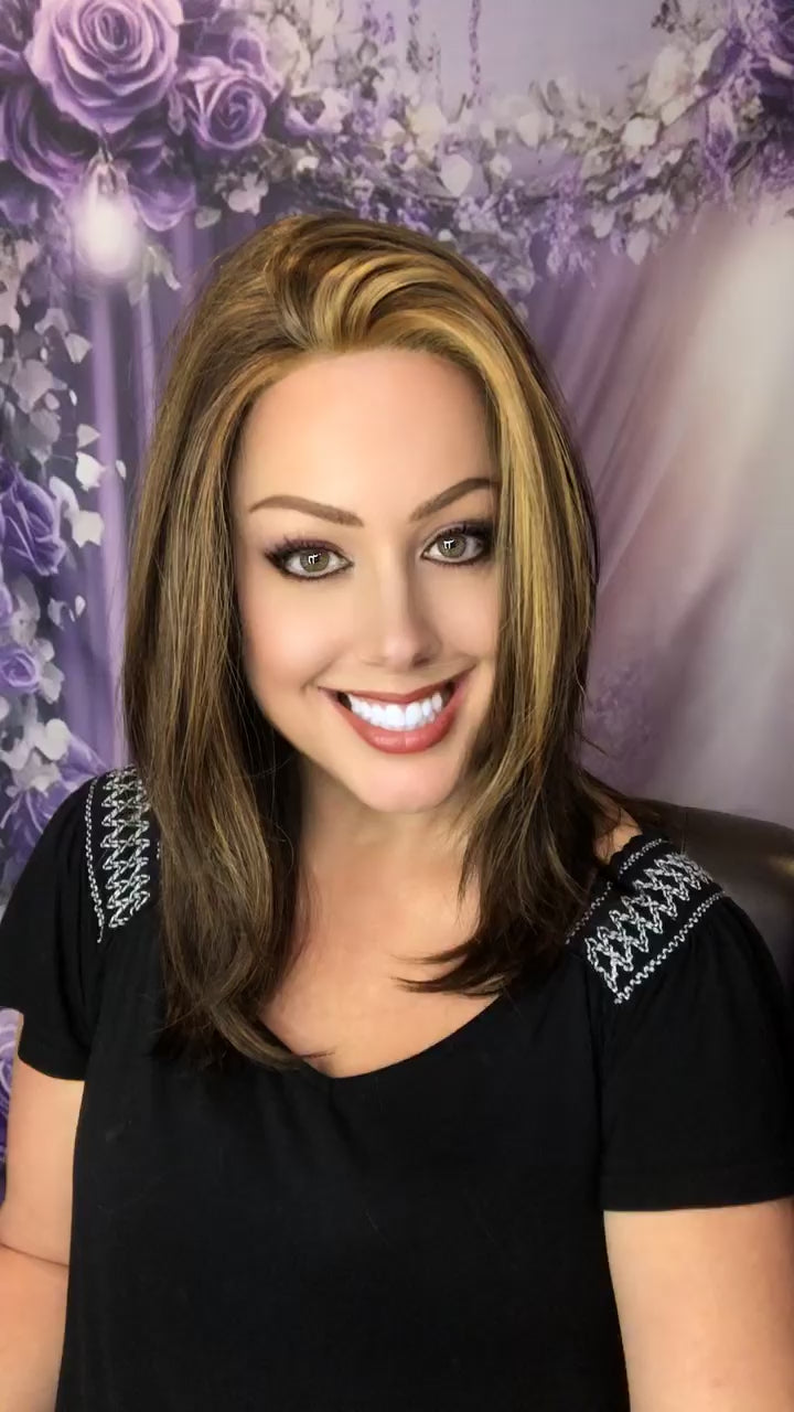 WIG 1001 in color Brown with Highlights (OPEN BOX ITEM)